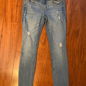 Hollister Light Blue Distressed Skinny Jeans